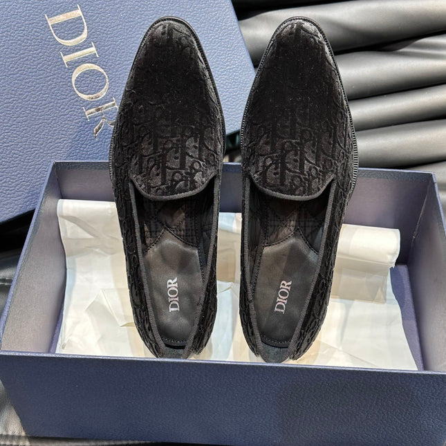 CD TIMELESS OBLIQUE LOAFER BLACK VELVET