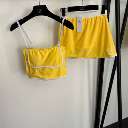 ALO 26S CAMI CROP TOP & MINI SHORTS SET 220