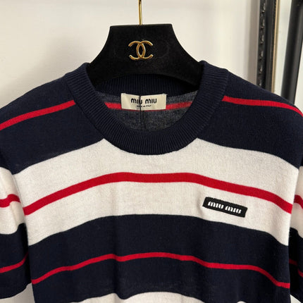 MIUMIU 26S SHORT SLEEVE KNIT SWEATER 1026