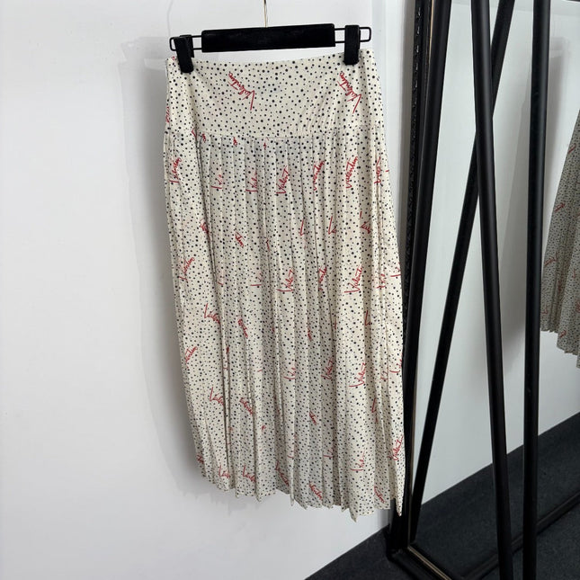 VALENTINO 26S HIGH-WAISTED PLEATED MIDI SKIRT 422