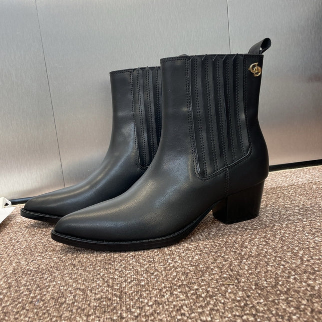 DIOR 25S D-WEST HAUTE COUTURE CHELSEA BOOTS 45MM IN BLACK CALFSKIN