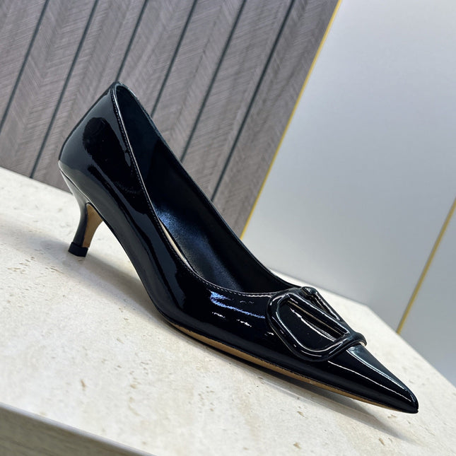 VALENTINO 26S HIGH HEELS 40 MM IN BLACK PATENT CALFSKIN