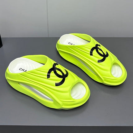 New Double C Foam Lightweight Slippers Boat Lemon Yelllow