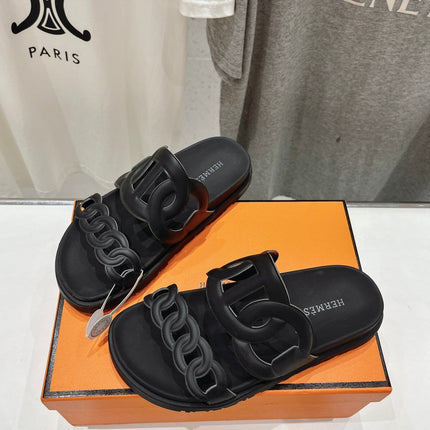 EXTRA SANDAL BLACK CALFSKIN
