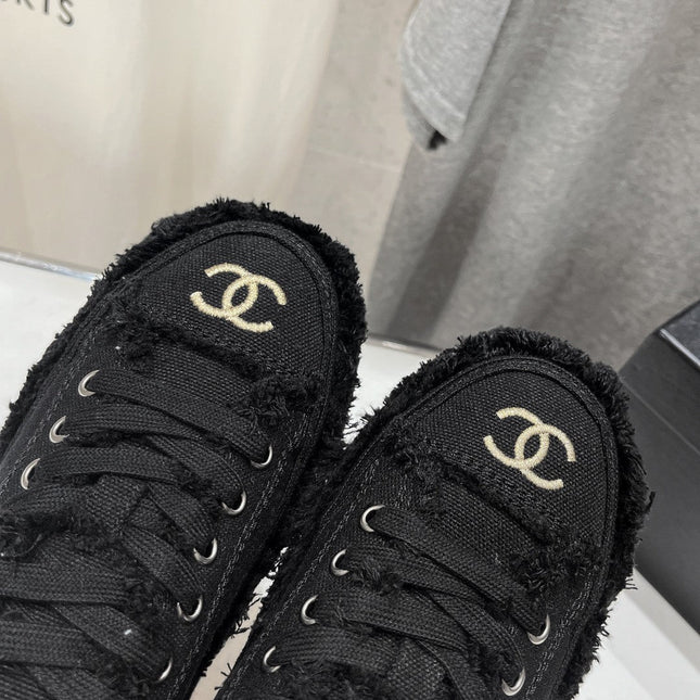 CC SNEAKER BLACK DENIM FABRIC