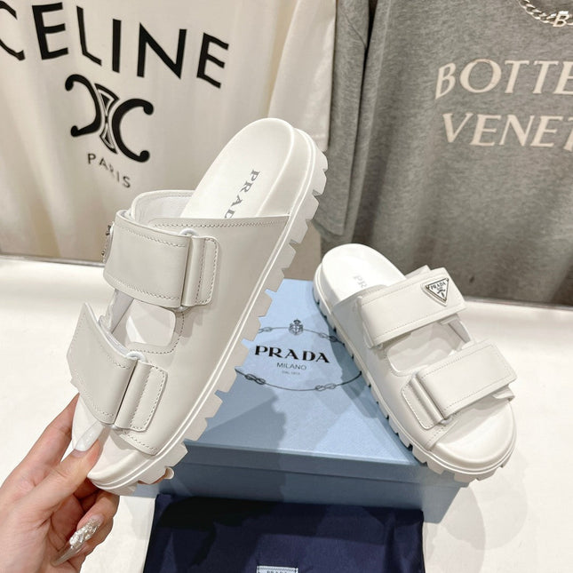 PRA STRAP SANDALS WHITE CALFSKIN