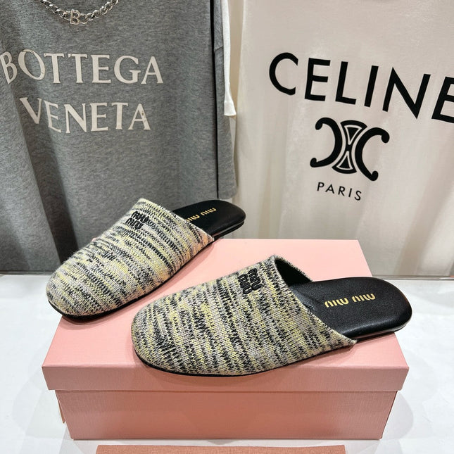 KNITTED MULES IN MULTICOLOR WOOL