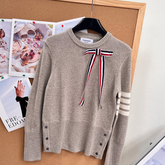 THOM 26S ROUND-NECK KNIT SWEATER 299