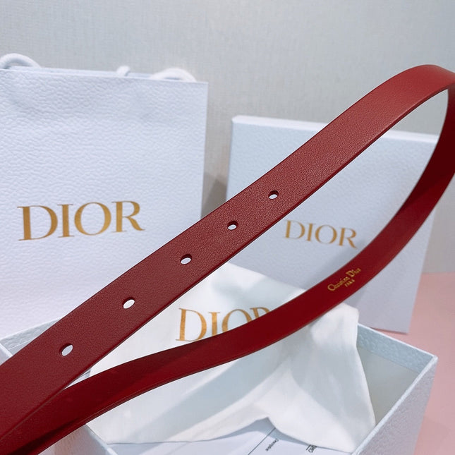 DIOR 26S BELT 20 MM IN DARK RED CALFSKIN 635754