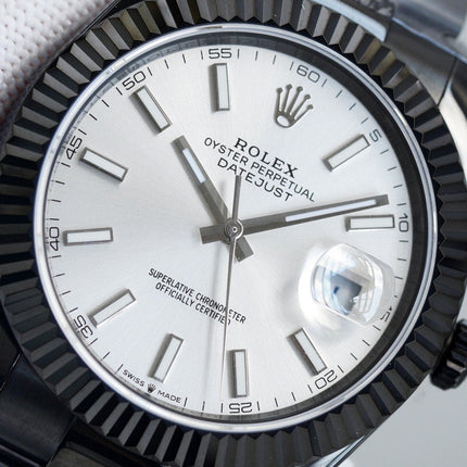DATEJUST 41MM CUSTOM BLACK PVD WHITE DIAL