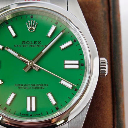 OYSTER PERPETUAL 41 STAINLESS STEEL GREEN DIAL