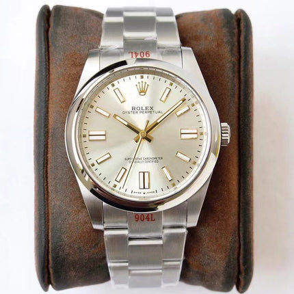 OYSTER PERPETUAL 41 STAINLESS STEEL GOLD GREY DIAL