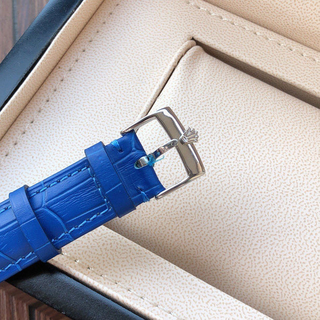 SUBMARINER DATE 40 CERAMIC BEZEL LEATHER STRAP